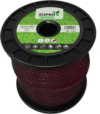 Hilo Desbrozadora Profesional Zuperverde Nylon Estrella 3.3mmx156m Granate Hilo Desbrozadora Profesional Zuperverde Nylon Estrella 3.3mmx156m Granate